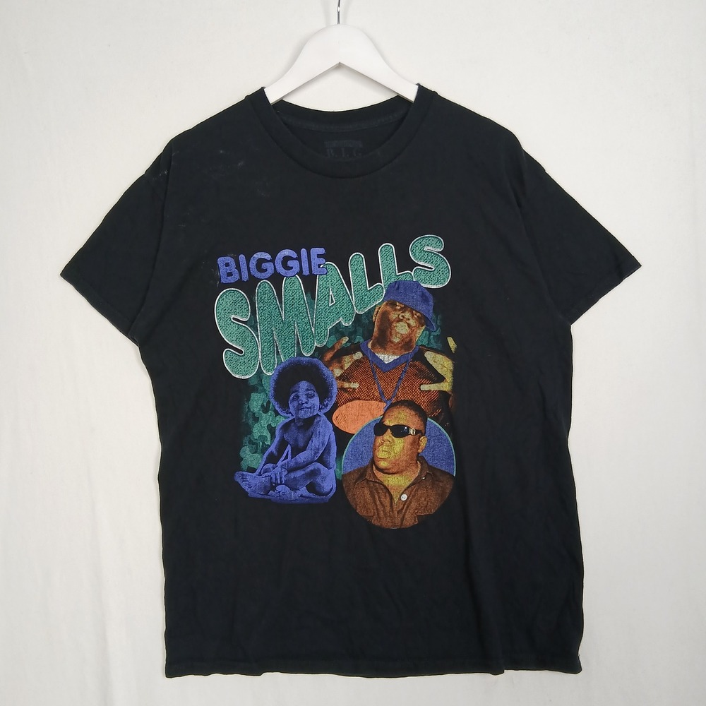 Notorious B.I.G. Biggie Smalls Graphic Crew Neck T-Shirt Black L